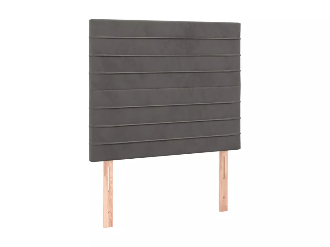 Kauf Unique LED Kopfteil Dunkelgrau 100x5x118/128 cm Samt VIP-Rabatte