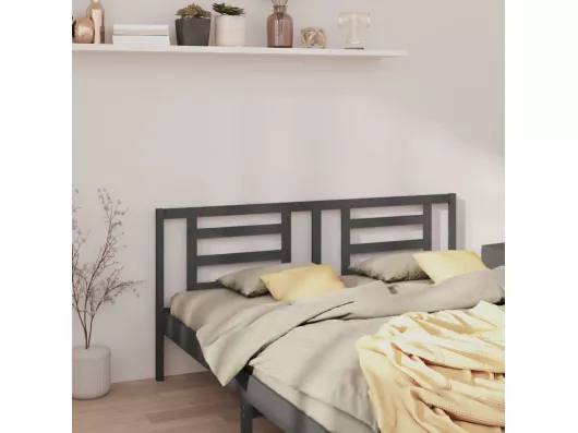 Kauf Unique Kopfteil Grau 156x4x100 cm Massivholz Kiefer Super Sparpreis