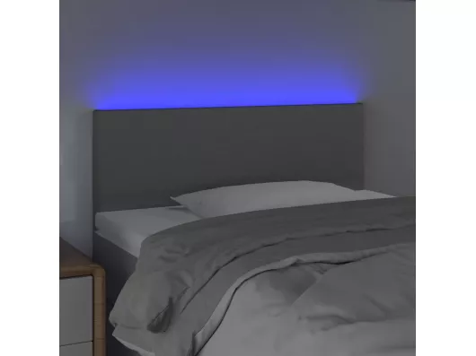 Kauf Unique LED Kopfteil Hellgrau 100x5x78/88 cm Stoff Bis zu 65% Rabatt