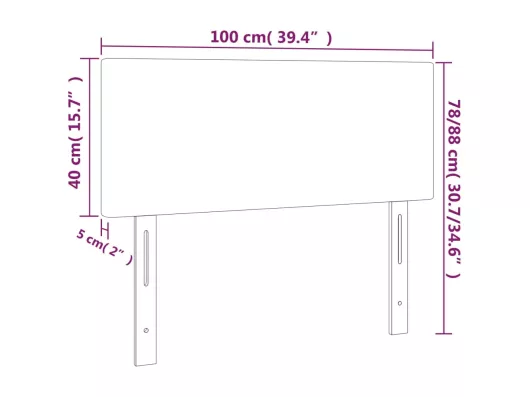 Kauf Unique LED Kopfteil Hellgrau 100x5x78/88 cm Stoff Bis zu 65% Rabatt
