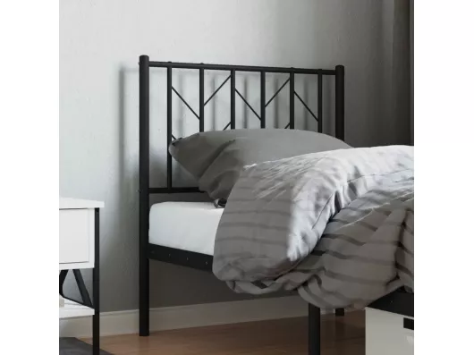 Kauf Unique Kopfteil Metall Schwarz 75 cm Sonderangebot der Fabrik