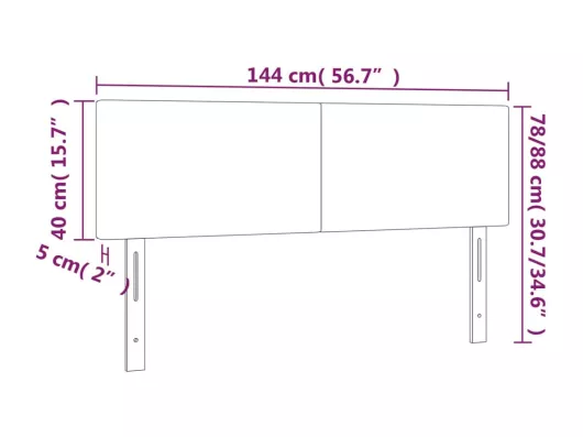 Kauf Unique LED Kopfteil Rosa 144x5x78/88 cm Samt Vierteljährliche Förderung