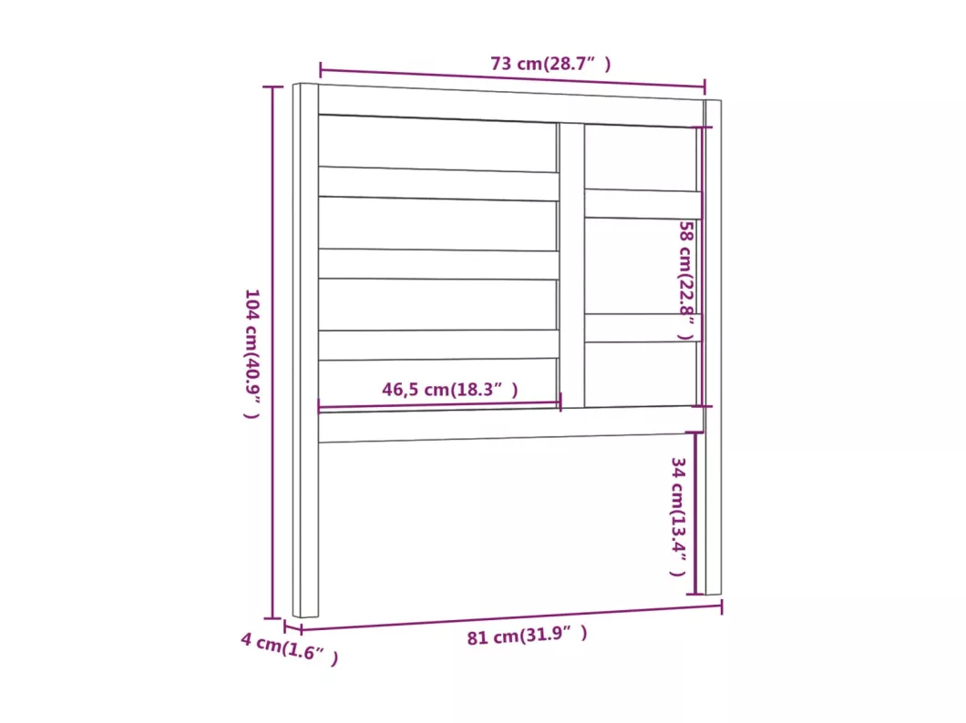 Kauf Unique Bett-Kopfteil Honigbraun 81x4x104 cm Massivholz Kiefer Discount Store für neue Produkte