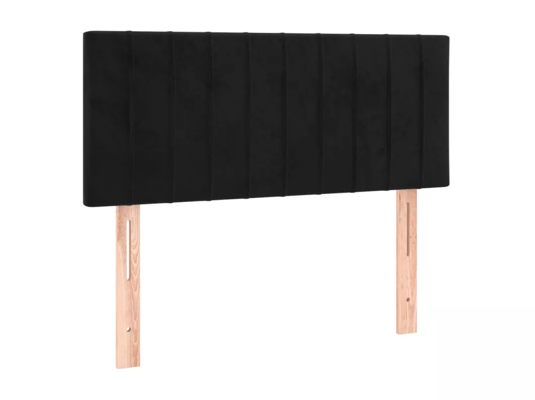 Kauf Unique LED Kopfteil Schwarz 90x5x78/88 cm Samt Clearance-Verkauf