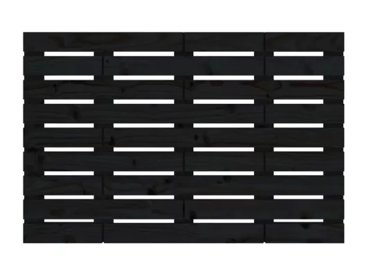 Kauf Unique Wand-Kopfteil Schwarz 106x3x63 cm Massivholz Kiefer Kostenloser Versand international