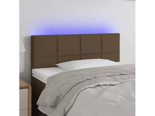 Kauf Unique LED Kopfteil Dunkelbraun 90x5x78/88 cm Stoff Online