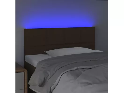 Kauf Unique LED Kopfteil Dunkelbraun 90x5x78/88 cm Stoff Online
