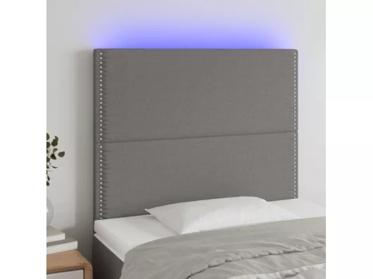 Kauf Unique LED Kopfteil Dunkelgrau 90x5x118/128 cm Stoff