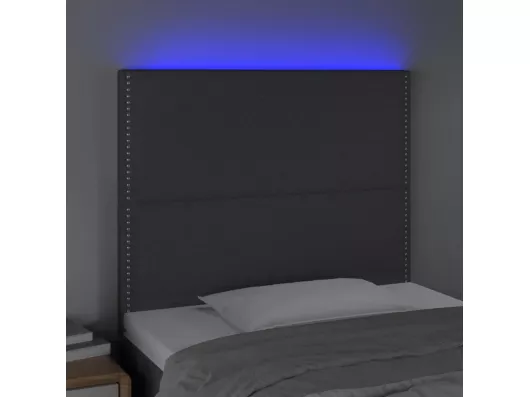 Kauf Unique LED Kopfteil Dunkelgrau 90x5x118/128 cm Stoff Verkauf