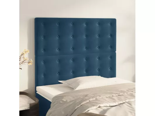 Kauf Unique Kopfteile 2 Stk. Dunkelblau 90x5x78/88 cm Samt