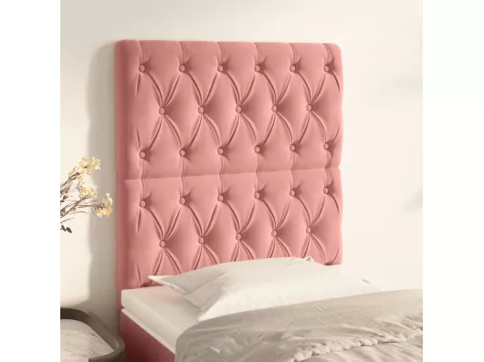 Kauf Unique Kopfteile 2 Stk. Rosa 80x7x78/88 cm Samt im Angebot