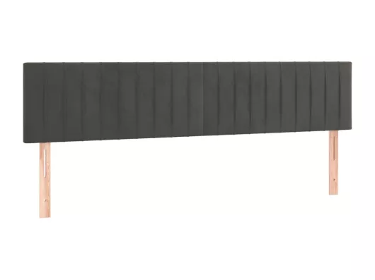 Kauf Unique LED Kopfteil Dunkelgrau 200x5x78/88 cm Samt Schlussverkauf