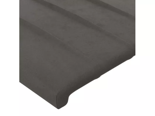 Kauf Unique LED Kopfteil Dunkelgrau 200x5x78/88 cm Samt Schlussverkauf