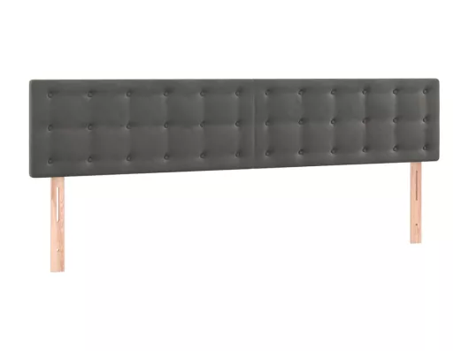 Kauf Unique LED Kopfteil Dunkelgrau 180x5x78/88 cm Samt Günstiger Verkauf