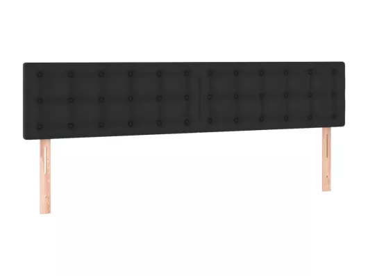 Kauf Unique LED Kopfteil Schwarz 160x5x78/88 cm Kunstleder Fabrikpreis
