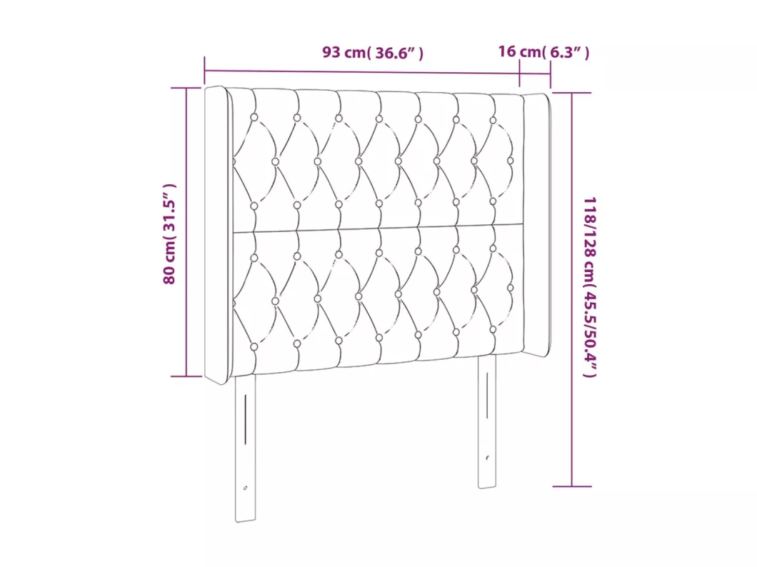 Kauf Unique LED Kopfteil Hellgrau 93x16x118/128 cm Stoff Exklusivangebot