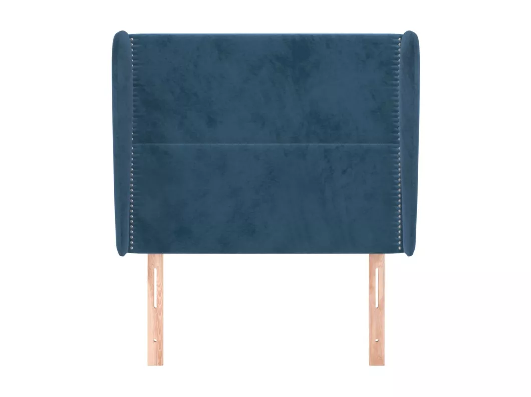 Kauf Unique Kopfteil mit Ohren Dunkelblau 103x23x118/128 cm Samt Saisonschlussverkauf