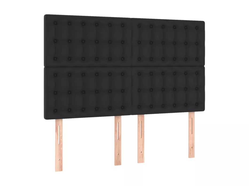 Kauf Unique LED Kopfteil Schwarz 144x5x118/128 cm Kunstleder Black Friday