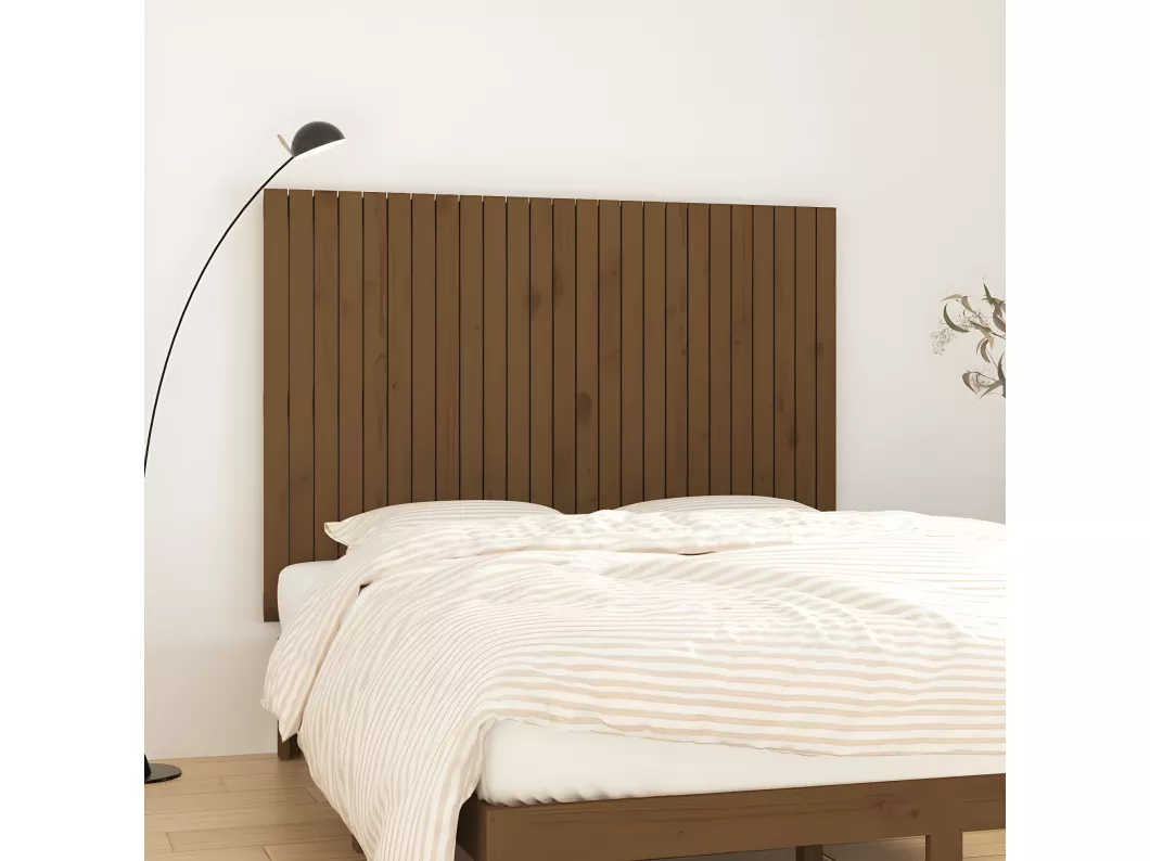 Kauf Unique Wand-Kopfteil Honigbraun 159,5x3x110 cm Massivholz Kiefer Cyber Monday
