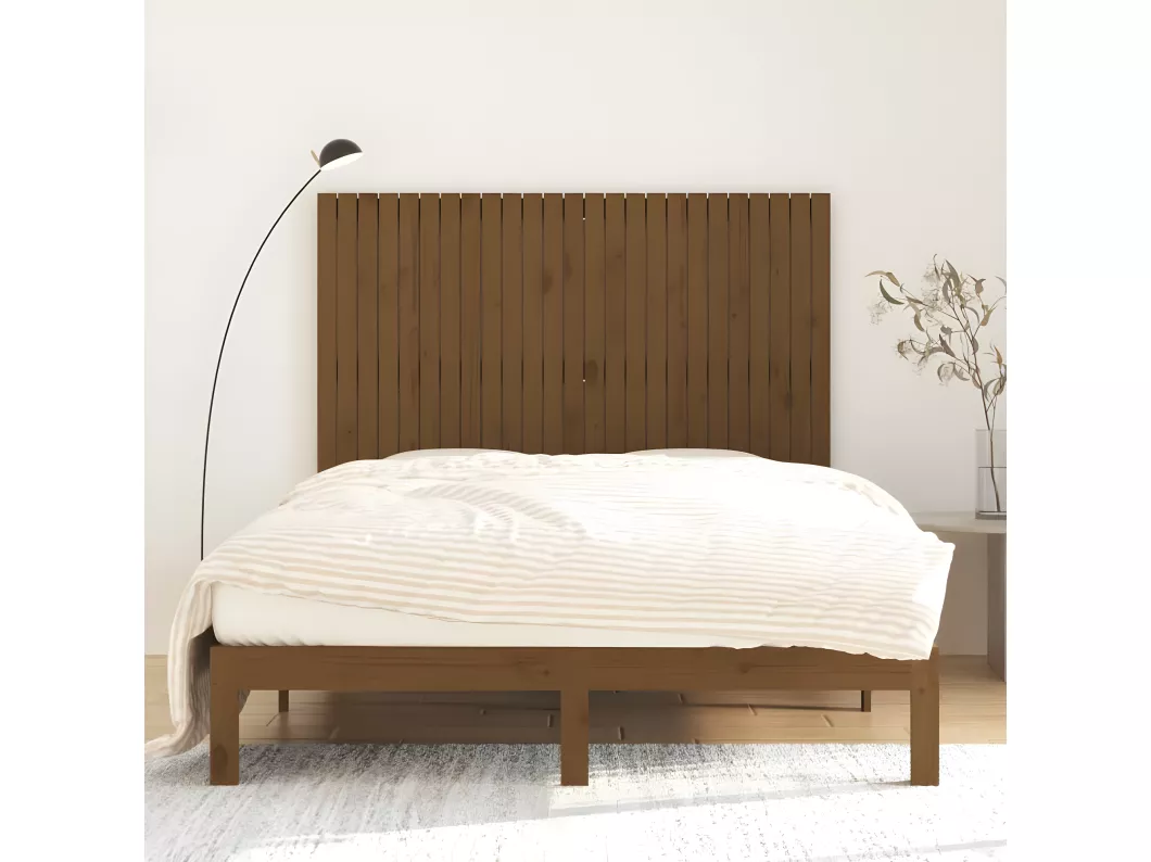 Kauf Unique Wand-Kopfteil Honigbraun 159,5x3x110 cm Massivholz Kiefer Cyber Monday
