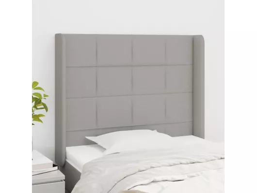 Kauf Unique Kopfteil mit Ohren Hellgrau 93x16x118/128 cm Stoff