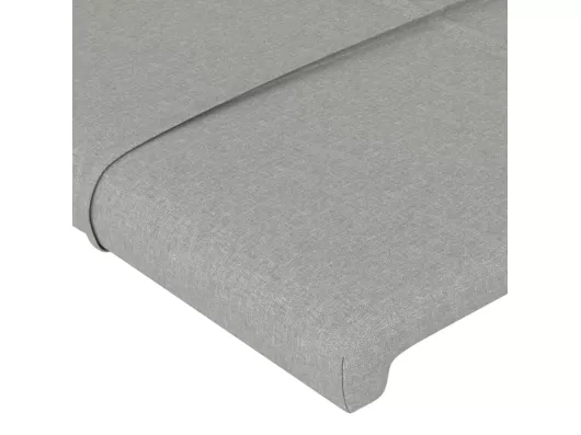 Kauf Unique Kopfteil mit Ohren Hellgrau 93x16x118/128 cm Stoff Weihnachtsangebot