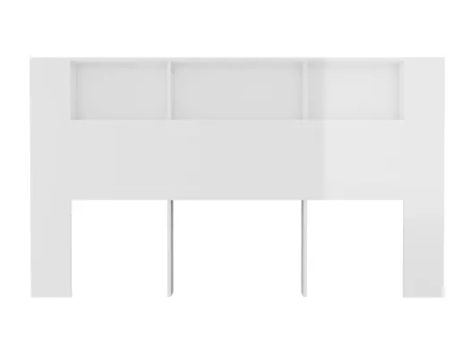 Kauf Unique Kopfteil mit Ablagen Hochglanz-Weiß 180x18,5x104,5 cm Osterangebot