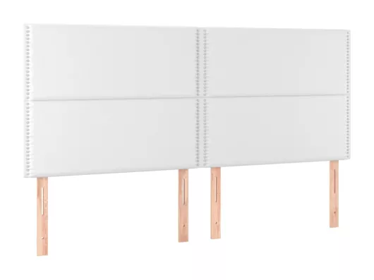 Kauf Unique LED Kopfteil Weiß 200x5x118/128 cm Kunstleder Vatertagsangebot