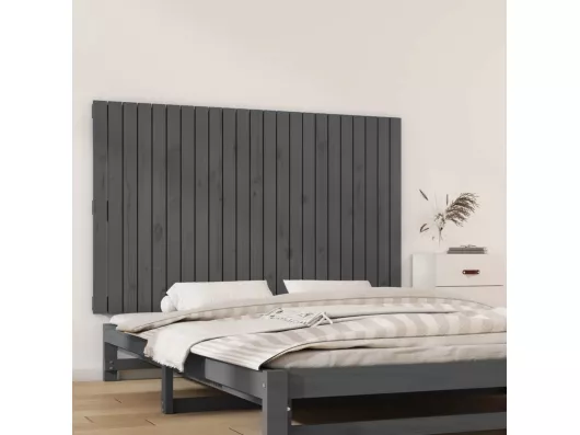 Kauf Unique Wand-Kopfteil Grau 147x3x90 cm Massivholz Kiefer Jubiläumsangebot
