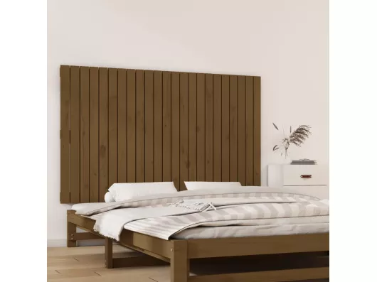 Kauf Unique Wand-Kopfteil Honigbraun 147x3x90 cm Massivholz Kiefer