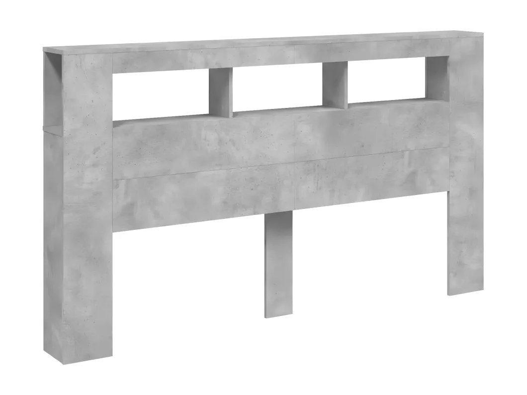 Kauf Unique LED-Kopfteil Betongrau 180x18,5x103,5 cm Holzwerkstoff Top Angebot