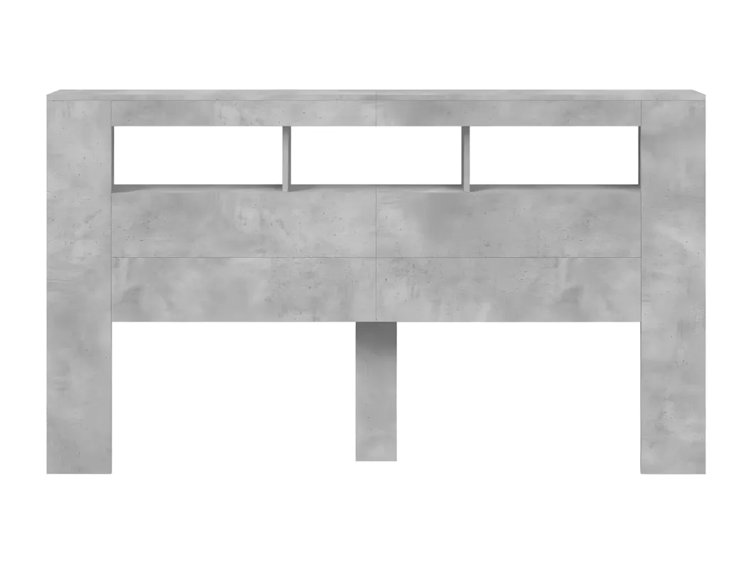 Kauf Unique LED-Kopfteil Betongrau 180x18,5x103,5 cm Holzwerkstoff Top Angebot