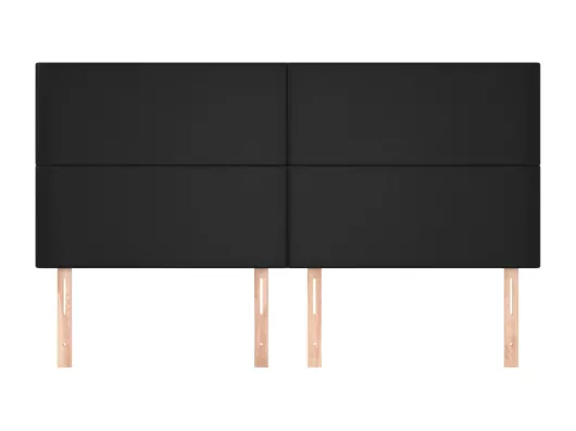 Kauf Unique Kopfteile 4 Stk. Schwarz 90x5x78/88 cm Kunstleder Blitzangebot