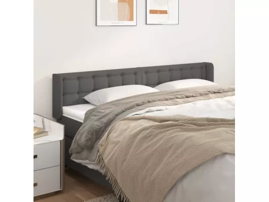 Kauf Unique Kopfteil mit Ohren Grau 163x16x78/88 cm Kunstleder
