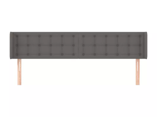 Kauf Unique Kopfteil mit Ohren Grau 163x16x78/88 cm Kunstleder Große Rabatte