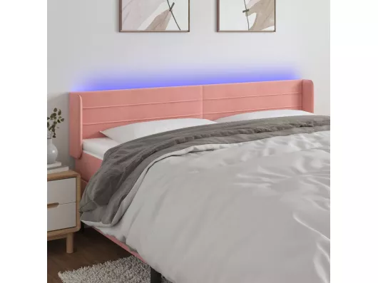 Kauf Unique LED Kopfteil Rosa 183x16x78/88 cm Samt
