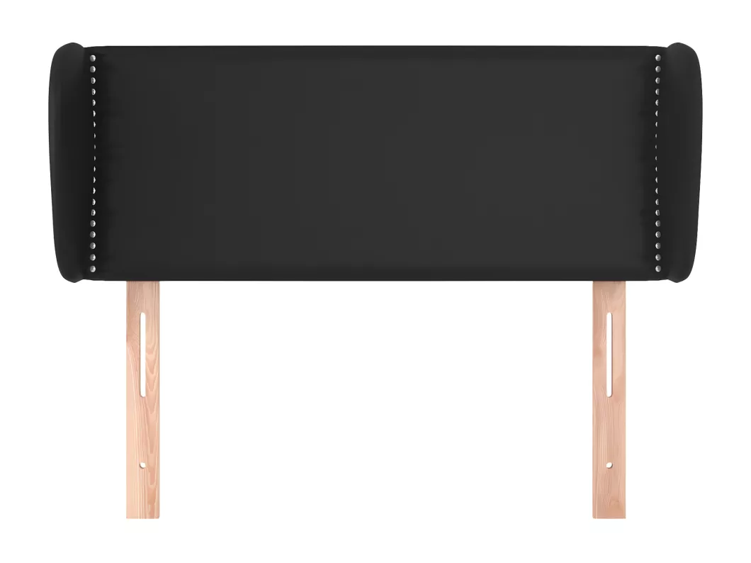 Kauf Unique Kopfteil mit Ohren Schwarz 83x23x78/88 cm Kunstleder Riesige Ersparnisse