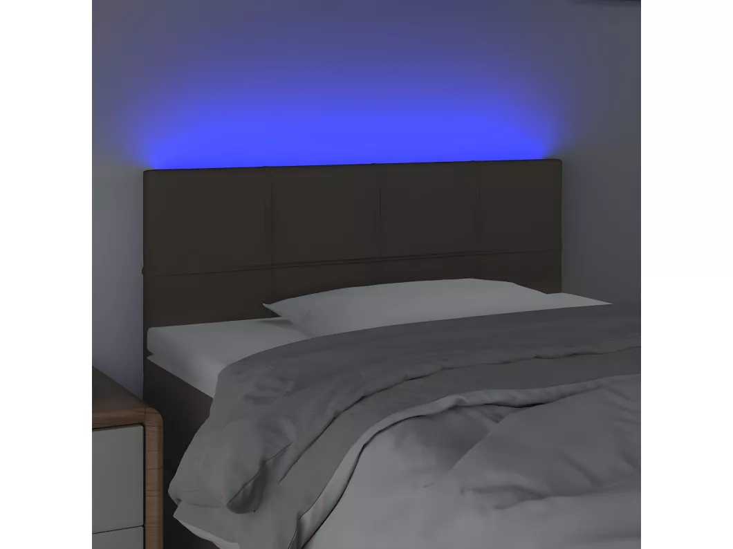 Kauf Unique LED Kopfteil Taupe 100x5x78/88 cm Stoff Wochenangebot