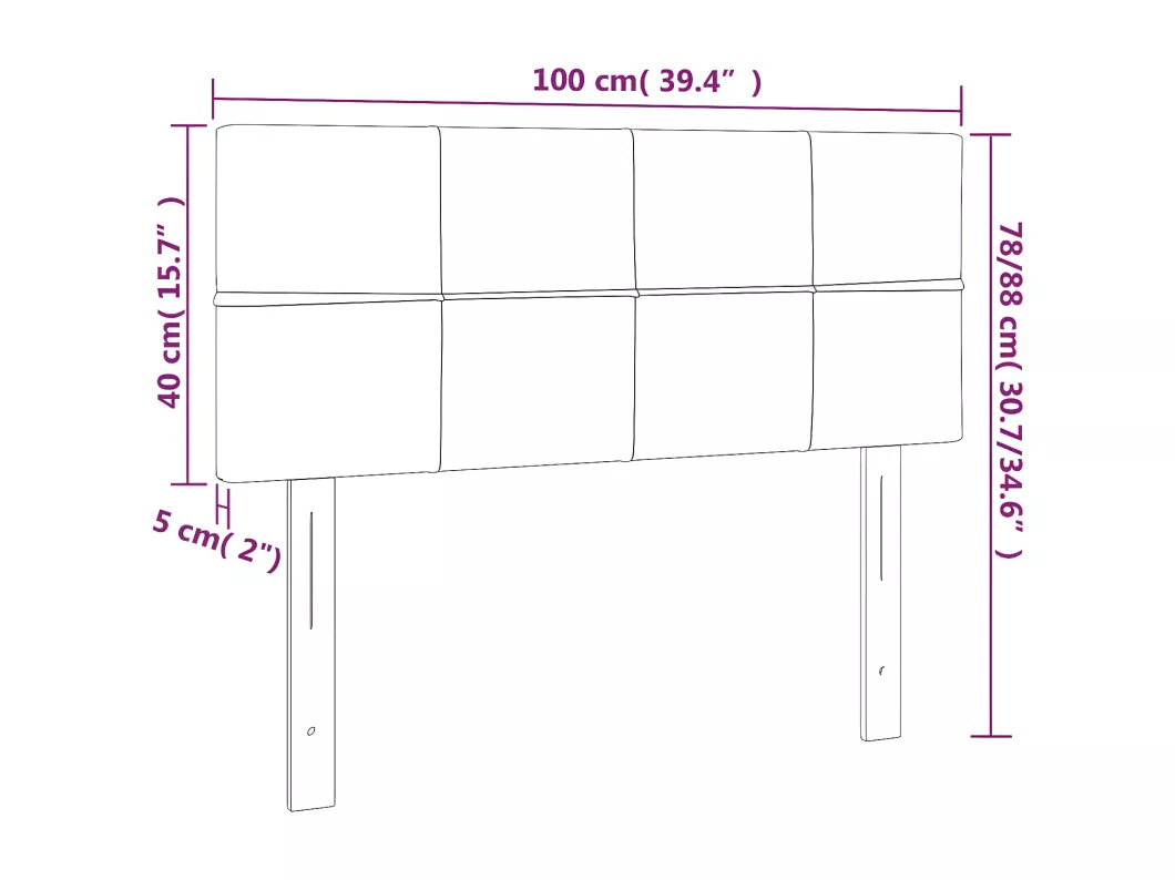 Kauf Unique LED Kopfteil Taupe 100x5x78/88 cm Stoff Wochenangebot