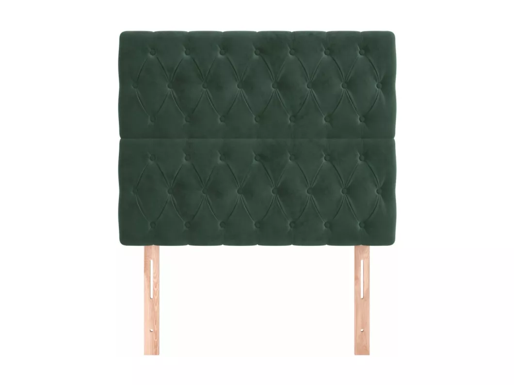 Kauf Unique Kopfteile 2 Stk. Dunkelgrün 100x7x78/88 cm Samt Bis zu 60% Rabatt