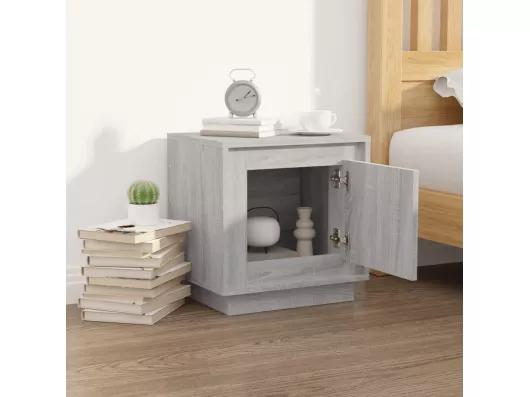 Kauf Unique Nachttisch Grau Sonoma 44x35x45 cm Holzwerkstoff Discount Store für neue Produkte