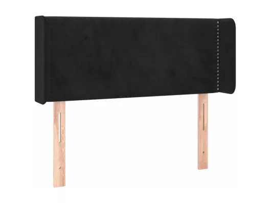Kauf Unique LED Kopfteil Schwarz 103x16x78/88 cm Samt Nur noch ein Tag übrig