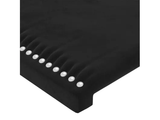 Kauf Unique LED Kopfteil Schwarz 103x16x78/88 cm Samt Nur noch ein Tag übrig
