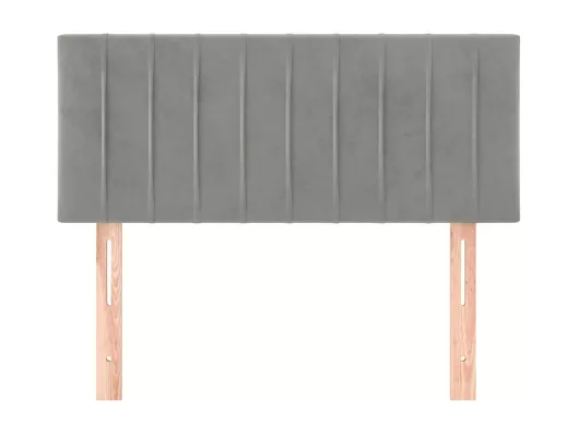 Kauf Unique Kopfteil Hellgrau 100x5x78/88 cm Samt Riesige Rabatte