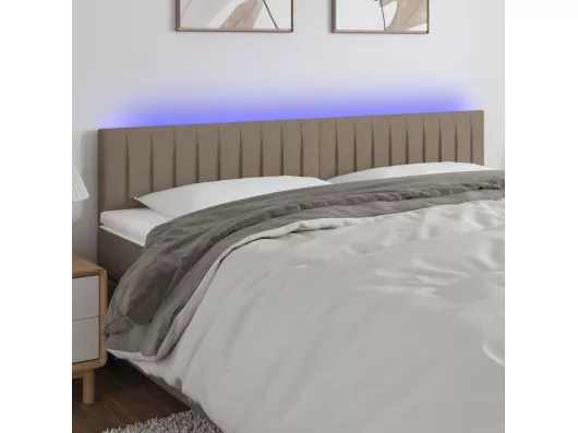 Kauf Unique LED Kopfteil Taupe 160x5x78/88 cm Stoff