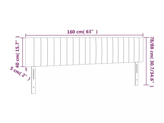 Kauf Unique LED Kopfteil Taupe 160x5x78/88 cm Stoff Begrenzt auf 3 Tage