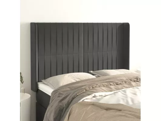 Kauf Unique Kopfteil mit Ohren Dunkelgrau 147x16x118/128 cm Samt