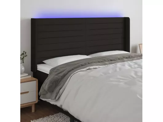 Kauf Unique LED Kopfteil Schwarz 203x16x118/128 cm Stoff 2025