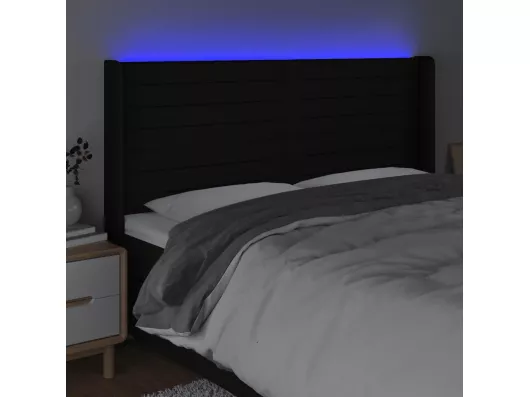 Kauf Unique LED Kopfteil Schwarz 203x16x118/128 cm Stoff 2025