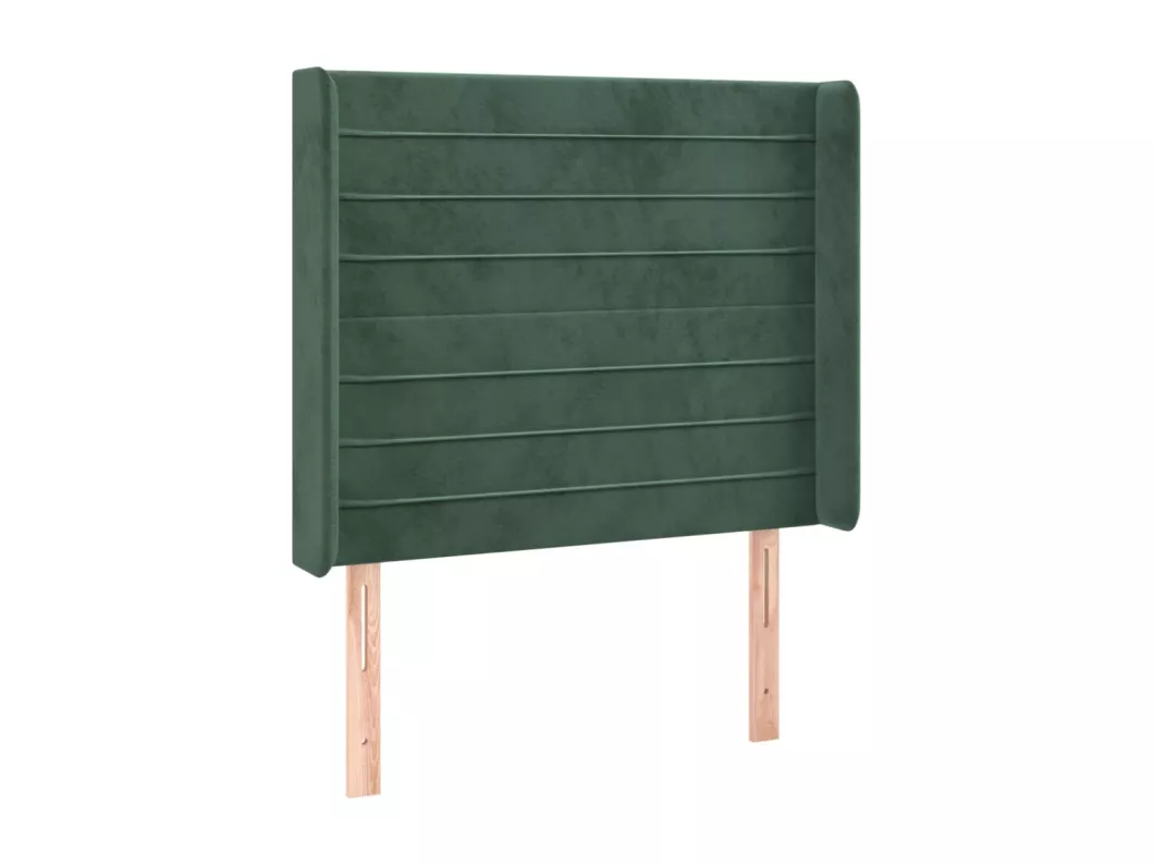 Kauf Unique LED Kopfteil Dunkelgrün 103x16x118/128 cm Samt Online